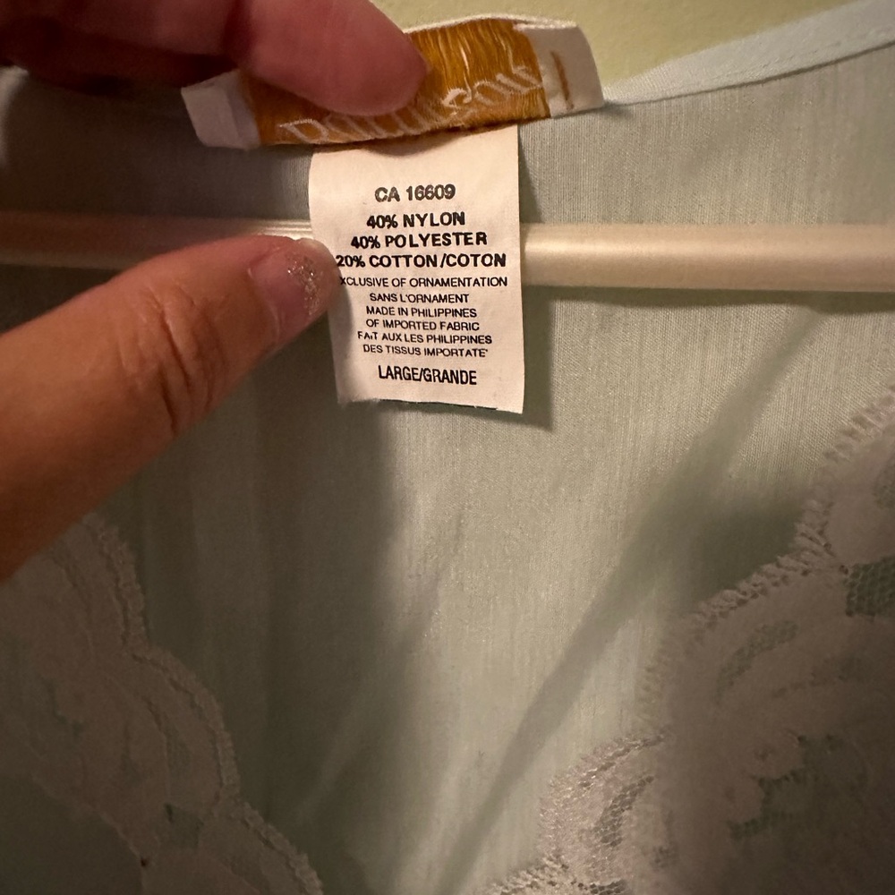 Barbizon Vintage SZ L baby blue nightgown - Picture 5 of 5